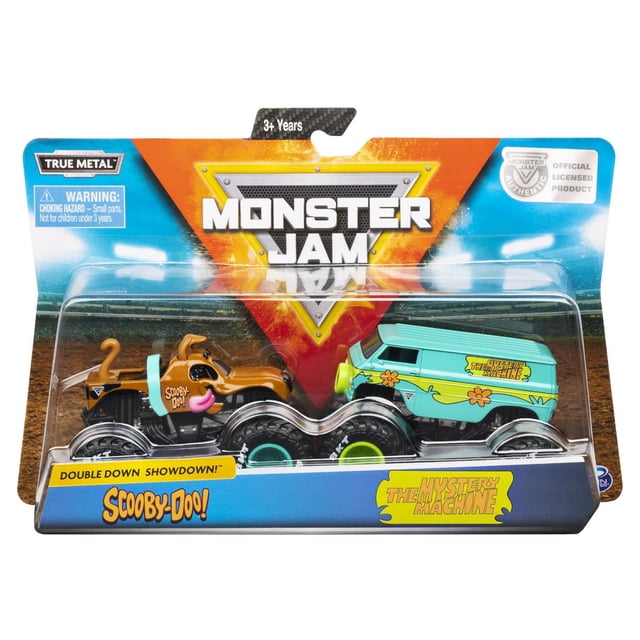 Monster Jam, Official Scooby Doo vs. Mysterty Machine Die-Cast Monster Trucks, 1:64 Scale, 2 Pack