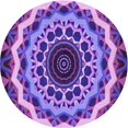 thumbnail image 1 of Ahgly Company Machine Washable Indoor Square Transitional Heliotrope Purple Area Rugs, 3' Square, 1 of 7