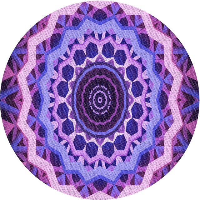Ahgly Company Machine Washable Indoor Square Transitional Heliotrope Purple Area Rugs, 3' Square