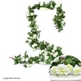 thumbnail image 2 of Artificial Rose Garland Hanging Simple Faux Rose Vine Floral Garland Decoration, 2 of 10