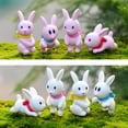 thumbnail image 3 of FRCOLOR rabbit miniature 8 Pcs Mini Rabbits Miniature Ornament Kits for Moss Outdoor Micro Landscape DIY Fairy Garden House Terrarium Kit Plant Decoration(4 Pcs Pink Rabbits + 4 Pcs White Rabbits), 3 of 5
