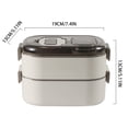 thumbnail image 2 of Binwennn 24 Glass Storage Containers Airtight Containers for Flour "Double Layer Functional Food Container | Insulated Lunch For Adults And Kids | Leak Proof Portable Meal Prep, 2 of 7