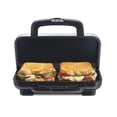 thumbnail image 1 of Proctor Silex Deluxe Hot Sandwich Maker With Easy-Clean Durable PFAS-Free Nonstick Ceramic Plates, Fits up to 2 Grilled Cheese, Ruebens, Tortas or Subs, Stainless Steel (25415MN), 1 of 8
