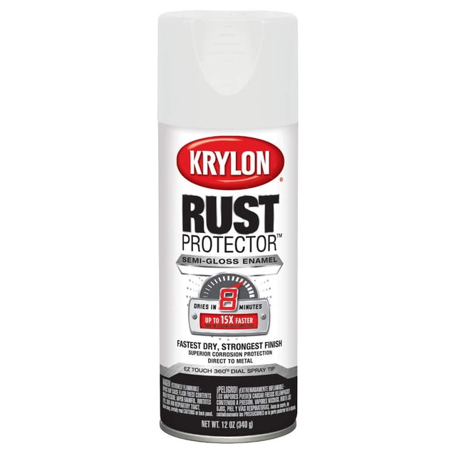 Krylon K06902000 Rust Protectorâ„¢Rust Preventative Enamel, White, Semi-Gloss, 12 ounce