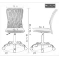 thumbnail image 3 of BestOffice Ergonomic Office Chair Mesh Armless Back Support Modern Executive Rolling, Lumbar Support, Pink, 3 of 7