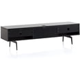 thumbnail image 4 of SONOROUS Studio ST-360 I/R Friendly Wood and Glass Modern TV Stand with Spike Metal Legs for Sizes up to 75" (Modern Design Cabinet For Your Audio/Video Components and Consoles) - BLACK, 4 of 7