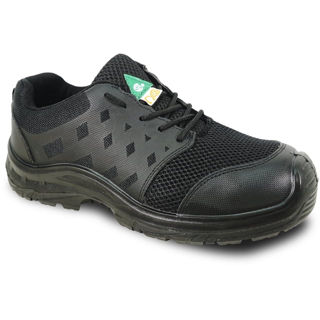vangelo ASTM and CSA Approved Steel Toe Men Safety Shoe HELMUT-2 Puncture and Toe Protection Non-Slip Black Size 9W