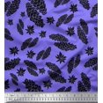 thumbnail image 1 of Soimoi Purple Rayon Fabric Star Anise & Fruits Decor Fabric Printed Yard 56 Inch Wide, 1 of 1