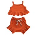 thumbnail image 2 of LSLJS Children Solid Color Drawstring Shorts Baby Girl Sleeveless Sling Top Sets Summer Clothes Kids Clothing Trendy 2024, 2 of 2