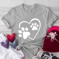 thumbnail image 2 of Plebaso T-Shirts pour Femmes à Imprimé Cœur, Col Rond, Coupe Ample, T-Shirts Décontractés à Manches Courtes, T-Shirts Graphiques pour Femmes, 2 of 4