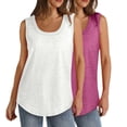 thumbnail image 1 of Yuyuzo 2 Pcs Débardeurs Grande Taille pour Femmes Sans Manches Col Rond T-Shirts Décontractés Amples Tunique d'Été, 1 of 7