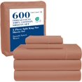 thumbnail image 1 of Softest Cotton Sheets Double Sheet Set Pc Set Thread Count Sateen Bedding Deep Pocket Sheets Cooling Sheets Double Size Sheets Breathable Bed Set (), 1 of 9