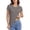 Khaki, variant on BLVB Crew Neck T Shirts for Women Daily Casual Fitted Tshirt Short Sleeve Basic Tops Summer Workout Stretchy Tees