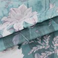 thumbnail image 5 of IROINID Rabais Womens Hauts Grande Taille Détente Col Rabattu Haut Ample Boutonné Manches Longues Imprimé Blouse, Bleu, 5 of 5