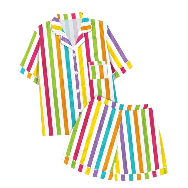 GDREDA Ensemble de Pyjama pour Femmes 2 Pcs Ensembles de Pyjama pyjamas pour Femmes Tigre Floral Imprimé Graphique Chemise à Boutons à Manches Courtes et Short Ensemble de Pyjama Femmes Ensembles de Pyjama pyjamas Blanc,m