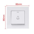 thumbnail image 2 of MYG ABS Plastic Panel Home Door Bell Wall Push Button Doorbell Switch White, 2 of 6