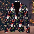 thumbnail image 2 of Men Christmas Snowflake Santa Suits for Big Men Printed Pocket Lapel Button Young Men Suits Suit Jacket Suit, 2 of 3