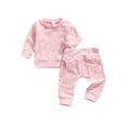thumbnail image 1 of Kmbangi Baby Sweater + Pants, Flower Pattern Pocket Decoration Clothing, 1 of 8
