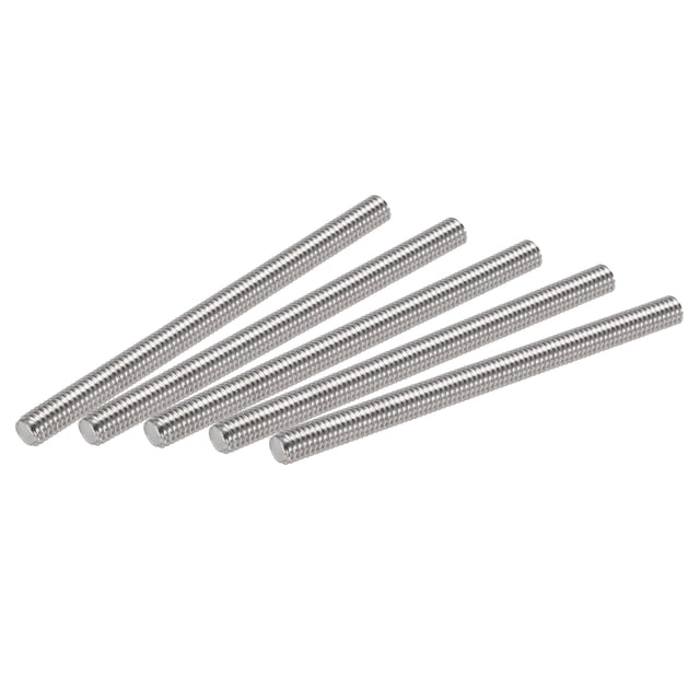 Unique Bargains Tige Entièrement Filetée M6 x 80 mm en Acier Inoxydable 304, Filets à Droite, Lot de 15