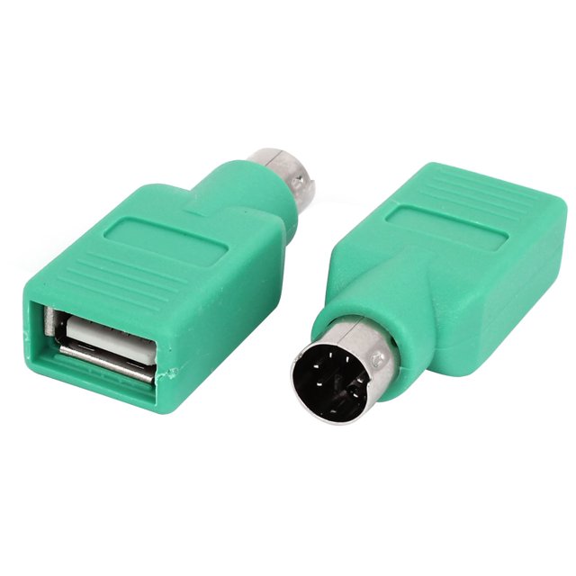Unique Bargains 2 Pcs Adaptateur Convertisseur PS/2 Mâle vers USB 2.0 Femelle pour Clavier PC