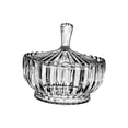 thumbnail image 3 of simhoa Glass Candy Dish with Lid Container Cookie Jar for Wedding Buffet Home Decor Style A, 3 of 7