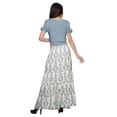 thumbnail image 4 of Moomaya Ensemble Haut Court et Jupe Évasée Robes Ethniques en Rayonne Imprimées pour Femmes, 4 of 6