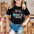 thumbnail image 2 of TZEWGL T-Shirts For Child Back To School Season Printed Short Sleeve Crewneck Clothes For Baby size 2-4T, 2 of 4
