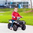 thumbnail image 2 of Aosom VTT 4 Roues 12 V pour Enfants avec Musique, Lumières DEL, Pneus à Bande de Roulement, Blanc, 2 of 10