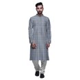 thumbnail image 1 of Atasi Ensemble Kurta-Pyjama Long en Coton pour Hommes, Kurta-Pyjama Décontracté de Designer, Vêtements, 1 of 5