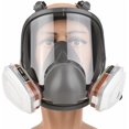 thumbnail image 3 of Silicone Design, 1 Mask + 2 Filter Cartridges, 3+2 Caps, 10 Pads & Storage Bag Full Face Mask with Large Vision, 3 of 5