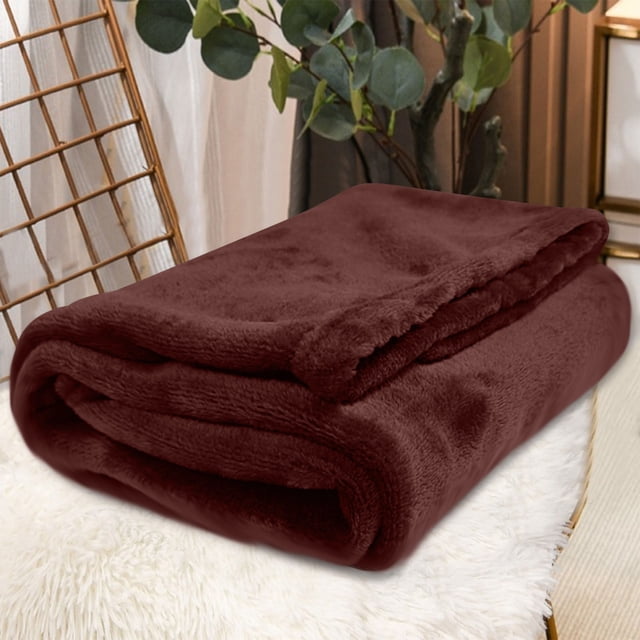 Flannel Blanket, Super Soft Warm Solid Fleece Blanket Throw Rug Sofa Bedding, 70x100cm Comfortable Machine Washable Velvet Conditioning Blanket Picnic Blanket Easy to Clean