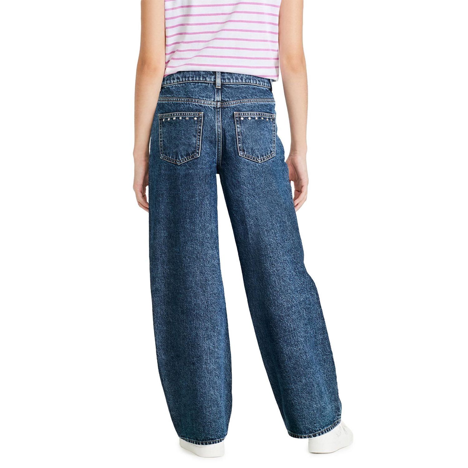 George Girls' Studded Wide Leg Jean