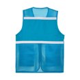 thumbnail image 3 of RUNQHUI Men Women Zipper High Visibility Reflective Safety Vest Construction Work Mesh Fabric Work Clothes Lake Blue 185, 3 of 5