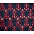 thumbnail image 4 of oneOone Tissu Polyester Lycra Imprimé Floral Ikat Tissu de Couture BTY 56 Pouces de Large, 4 of 4