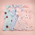 thumbnail image 4 of CBFFDC Dog Princess Dress Soft Breathable Dog Clothes Exquisite Floral Print Sleeveless Design Washable with Adjustable Knot, 4 of 5