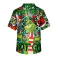 thumbnail image 4 of LINMOUA The Grinch Men's Short Sleeve V Neck Print Chest Pocket Carer Top, 4 of 4