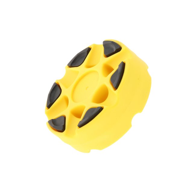 pitrice Rondelle de Hockey à Roulettes en Ligne Durable Multifonctionnelle Équipement de Rondelle de Hockey sur Glace Jaune 76x25 mm