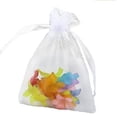 thumbnail image 2 of Sacs en Organza pour Cadeaux de Fête, Lot de 100, Blanc, 8*10 cm, 2 of 6