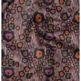 thumbnail image 1 of Soimoi Orange Poly Georgette Fabric Wild Animal Skin Printed Fabric 1 Yard 52 Inch Wide, 1 of 6