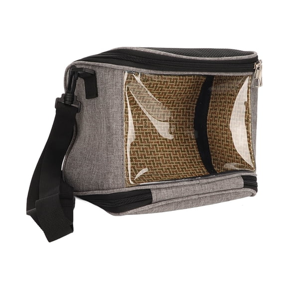 Bird Backpack Carrier, Transparent Rattan Weaving Craft Bird Carrier Bag Portable Lightweight Breathable For Outing For Travel Grey,Blue