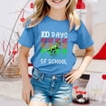 thumbnail image 2 of LUOGENLI T-Shirt pour Filles Garçon et Fille Mode Décontractée Imprimé Col Rond Ample Manche Courte T-Shirt Haut Chemises pour Filles Tendance Blanc 4-5 Ans, 2 of 4
