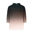 thumbnail image 5 of RXIRUCGD Haut Décontracté Rétro pour Femme à Imprimé, Manches 3/4, Haut/chemise à Manches en V, Or Rose, Taille : S, 5 of 5
