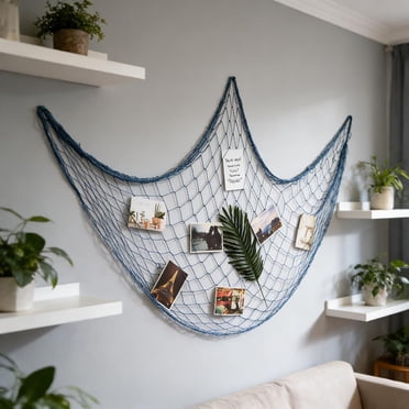 Dvkptbk Fishing Net Decoration Mediterranean Style Fishing Net Decoration Outdoor Fishing Net Maritime Decoration for Photo Wall Party Bedroom Living Room home decor