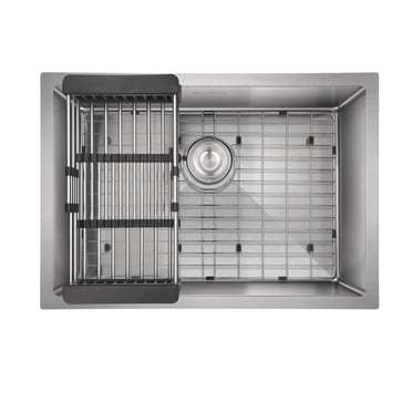 The akuaplus Single Undermount stainless steel Kitchen Sink - 26 in x 18 in