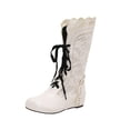 thumbnail image 1 of LOVZFMLL Bottes pour Femmes Mi-Mollet Bottes d'Hiver à Lacets Bout Rond Sangles Ajustables Talon Plat Mode Automne Hiver Bottes Chaussures, 1 of 7
