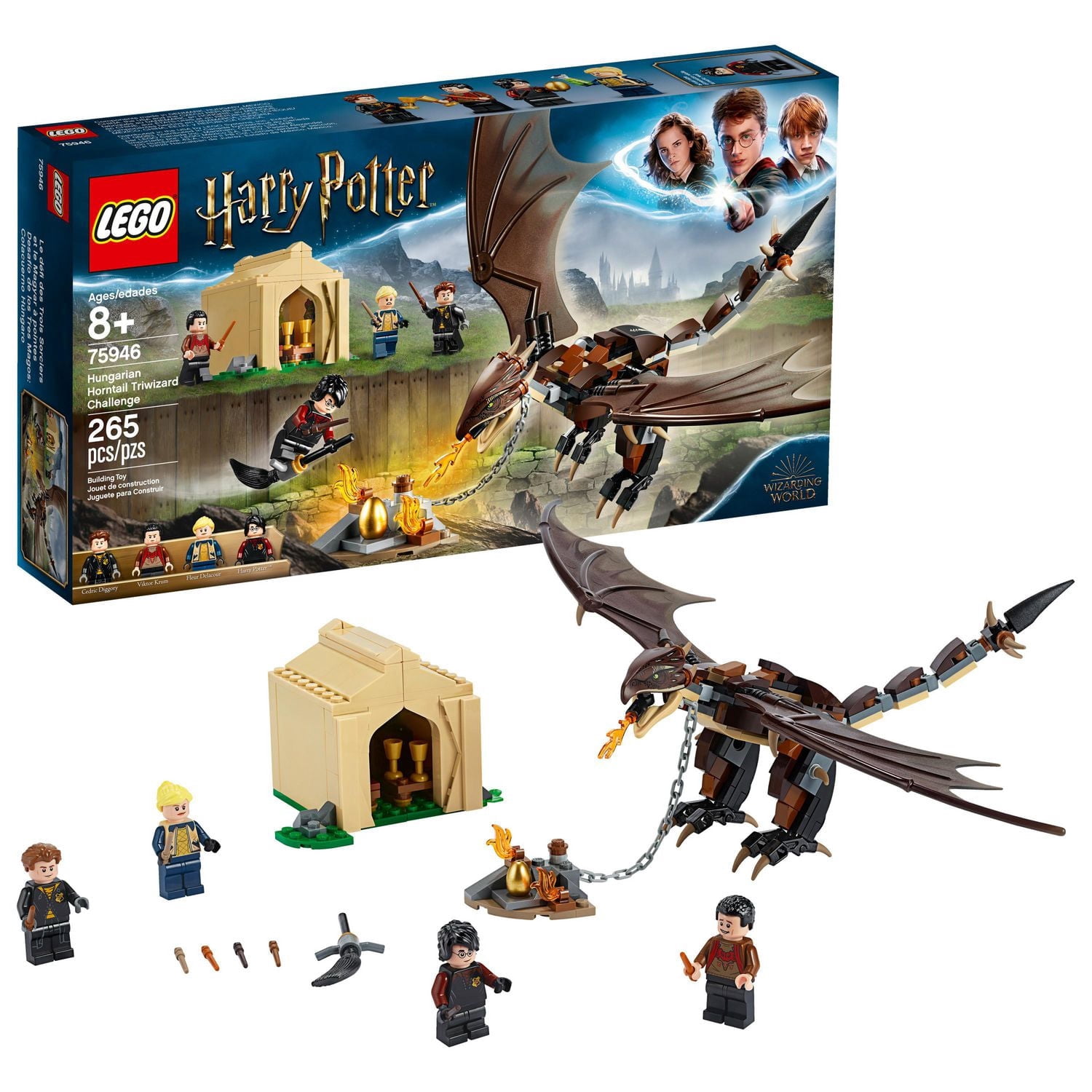 LEGO Harry Potter and the Goblet of Fire Hungarian Horntail Triwizard Challenge 75946 Toy Building Kit (265 Piece)
