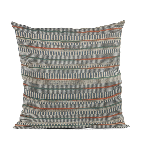 Plutus Marques Bleu Plutus Lane Rayé Coussin Décoratif de Luxe 12 Po x 20 Po, Double Face 12 Pouces x 20 Pouces