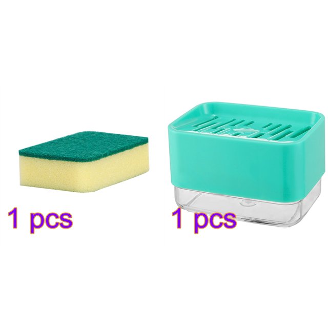 Wweixi 2PCSSponge Holder Soap Press Pump Box Home Kitchen 2 5 1 Dishwashing Sponge Soap Dispenser Case Container