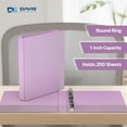 thumbnail image 2 of Davis Group Economy 3-Ring View Binders, 1" Round Rings, 225 Capacity, Assorted, Pack of 4, 2 of 4
