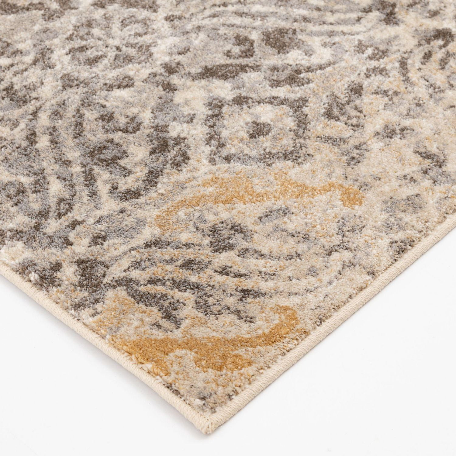 Tapis tissé blanc et gris tempête Pescara Alabaster